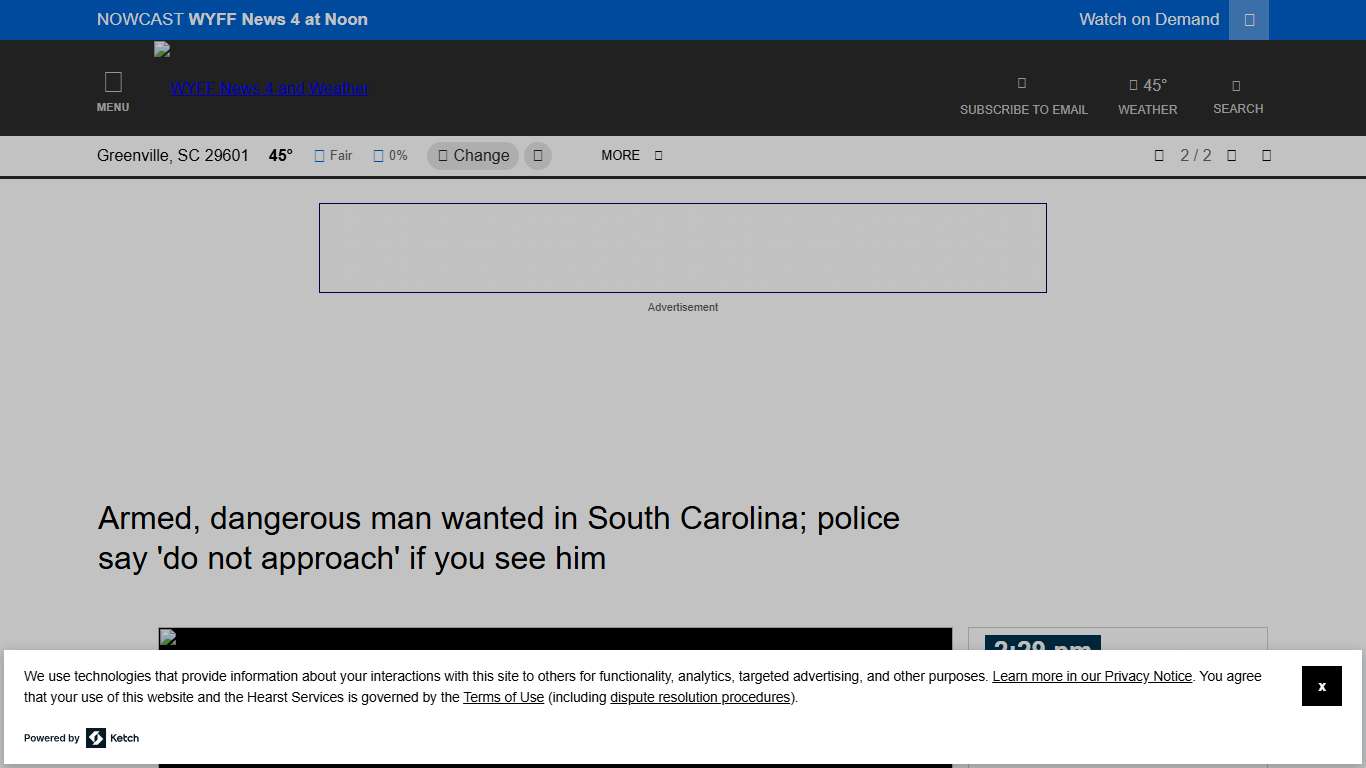 Armed, dangerous man wanted in South Carolina
